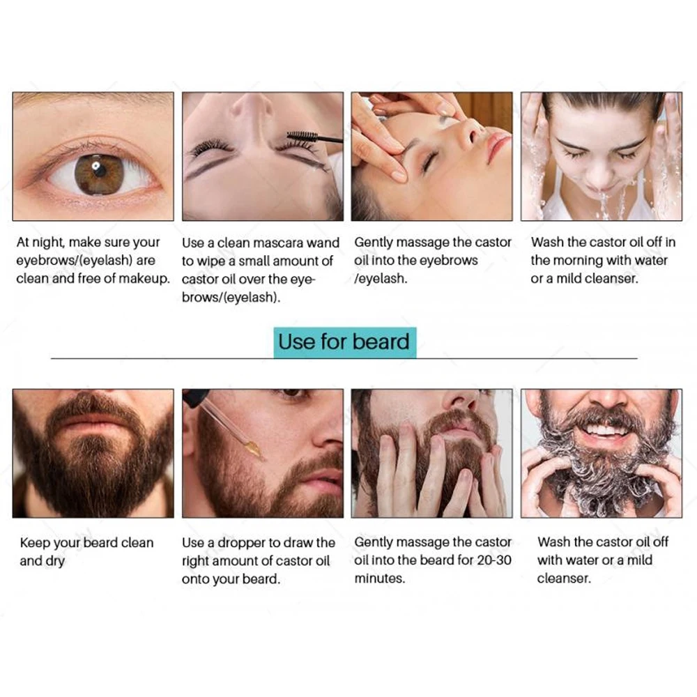 TRSTAY رمش الحياة حتى النفط الحاجب النمو الزيوت الطبيعية الخروع مزارع المنتج محسن تنمو طويلة Curlier العناية بالشعر حافة التحكم
