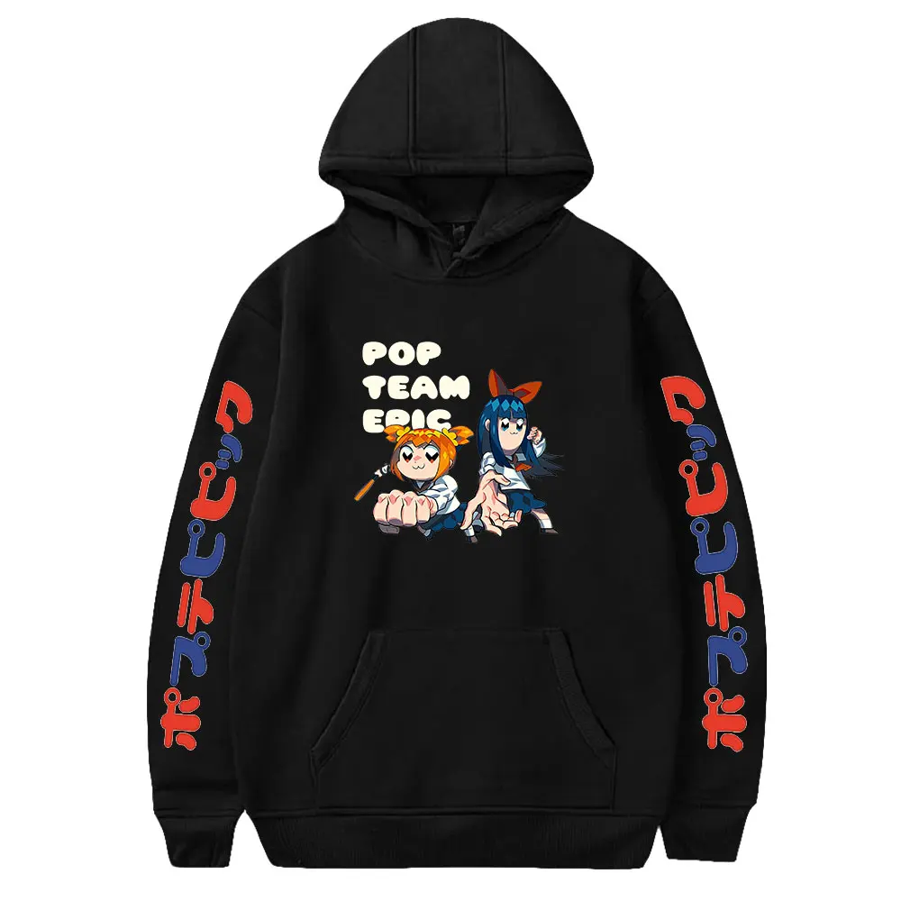 

Pop Team Epic Popuko Pipimi Anime Hoodie Long Sleeve Women Men Sweatshirt Harajuku Streetwear New Japan Manga Clothes