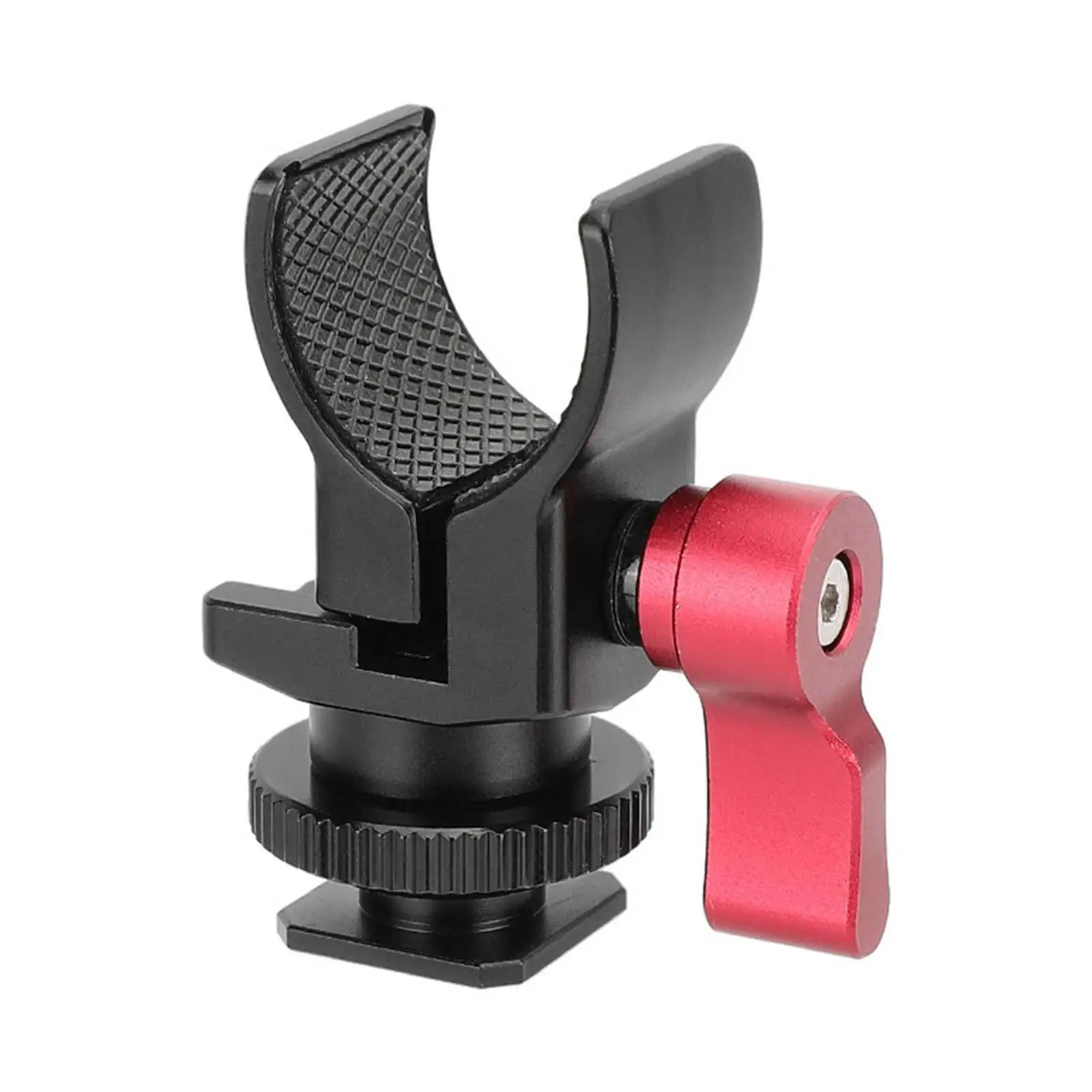 

Hot Shoe Microphone Holder Lightweight Compact Easy to Install Portable Convenient Camera Attachment Mount Adapter Mic Holder