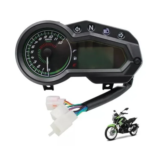 Universal Readable Speedometer Gauge Panel Motorcycle Odometer Instrument LED