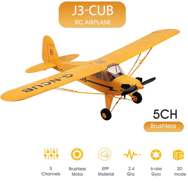 Newest Hot 2.4G RC Airplane WLtoys A160 Upgraded Version Yellow 5CH 3D/6G Fixed Wing Aircraft Brushless Motor Outdoor Toys