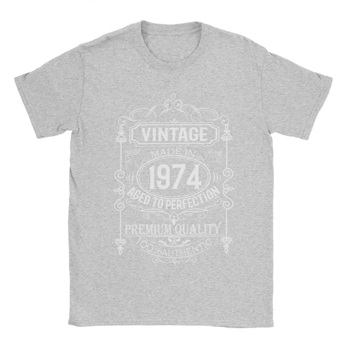 100% Cotton Vintage T-Shirts 50 Years Old Tee Shirt Tops Plus Size Vintage 1974 Limited Edition Made In 1974 T Shirt for Men