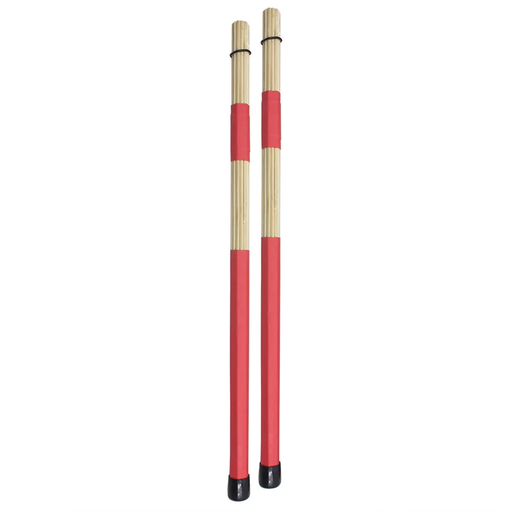 

2Pcs Bamboo Drumsticks Professional Durable Comfortable Lightweight for Jazz Orchestral Pit Work Youth Bands Accessories Red