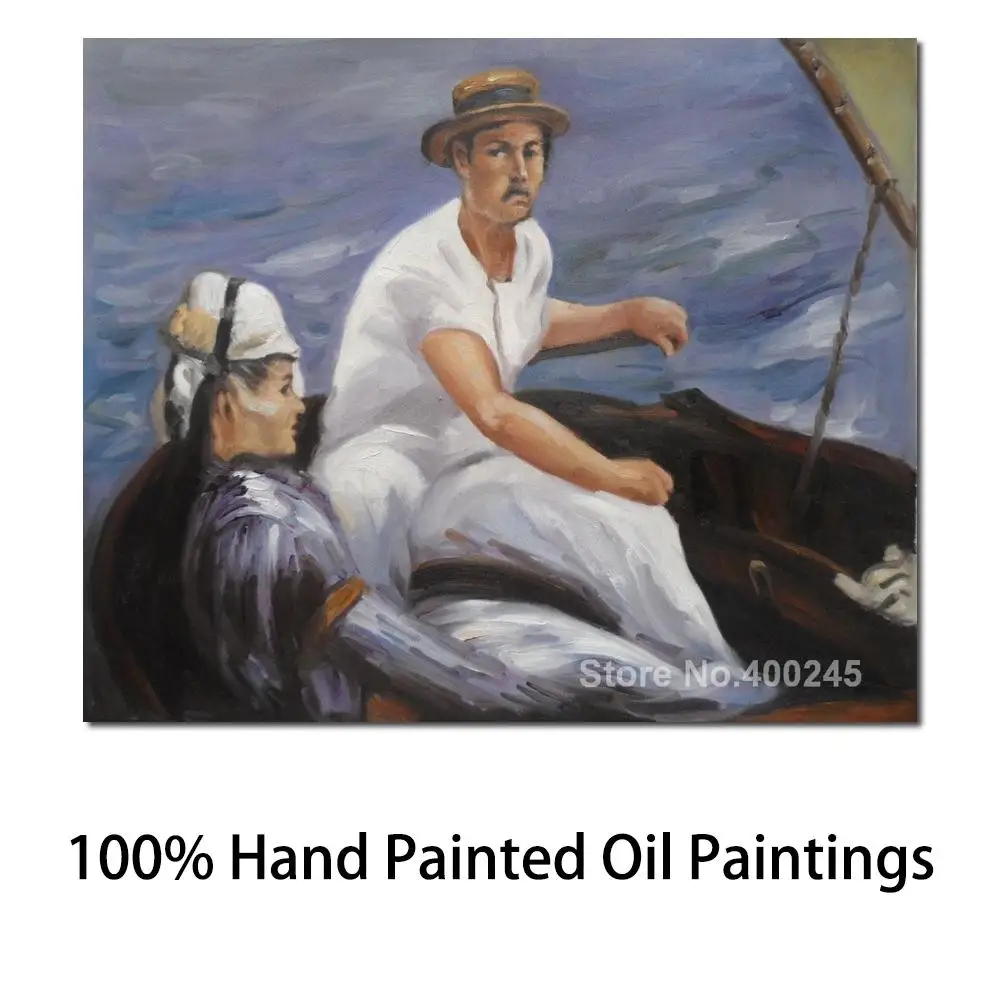 

Portrait Paintings Boating Man and Woman Edouard Manet High Quality Handpainted