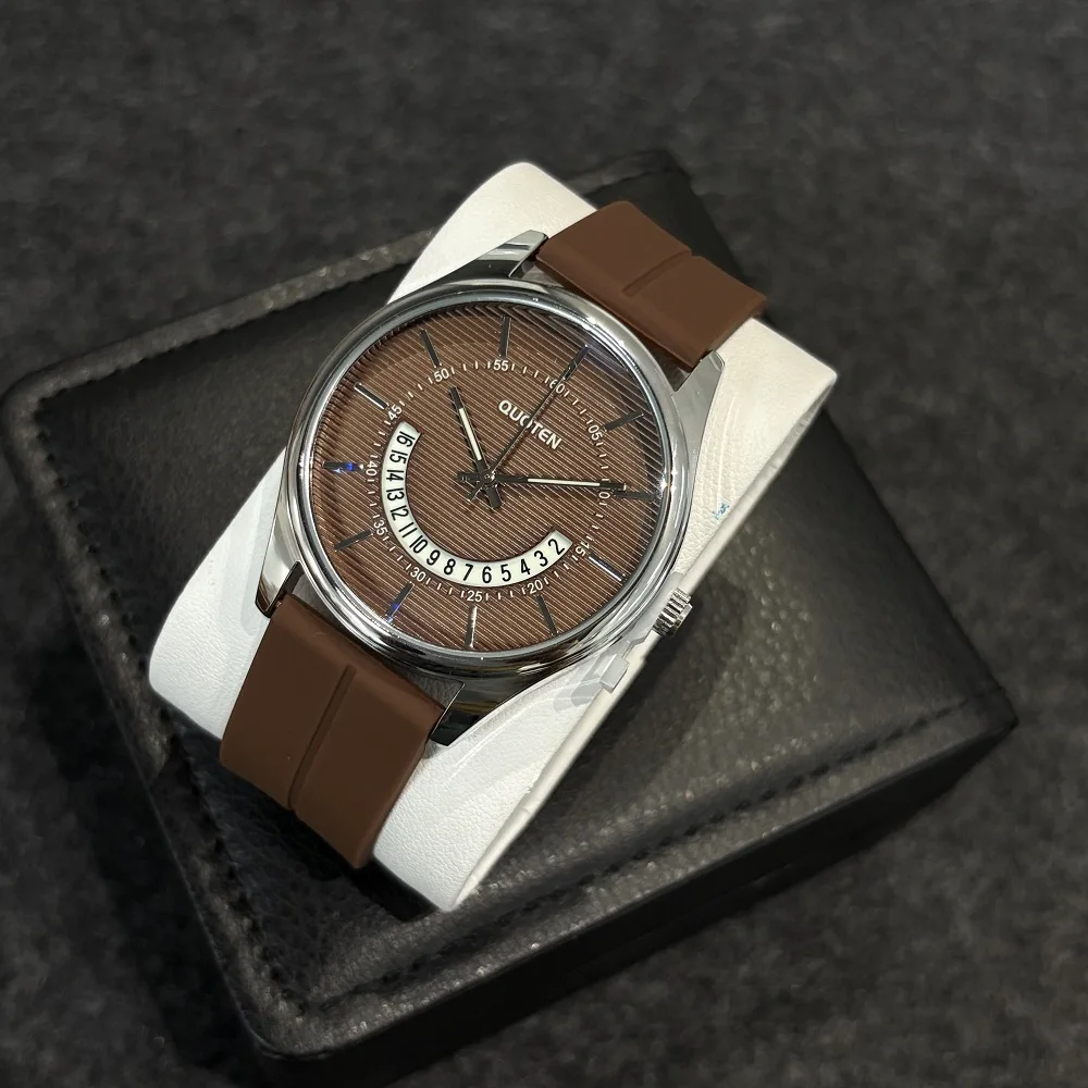 Nuevo reloj minimalista y elegante para hombre, con esfera de aleación de acero inoxidable, correa de silicona, reloj de pulsera, regalo, Orologi Uomo