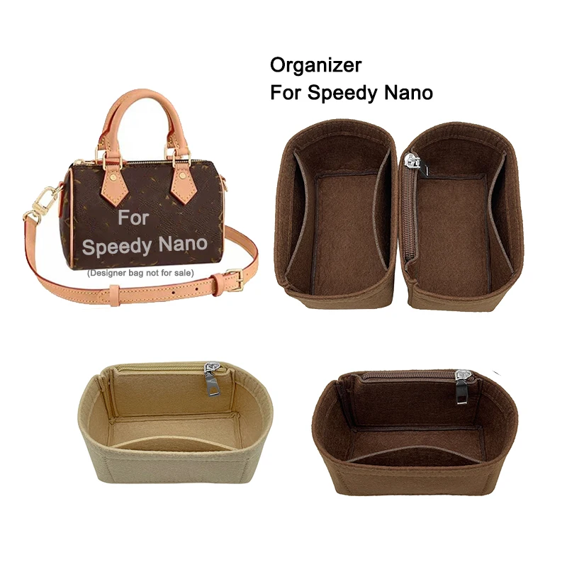 Insertion de sac à main en feutre pour Speedy Nano, doublure de sac en forme de fourre-tout, couleur de taille personnalisée