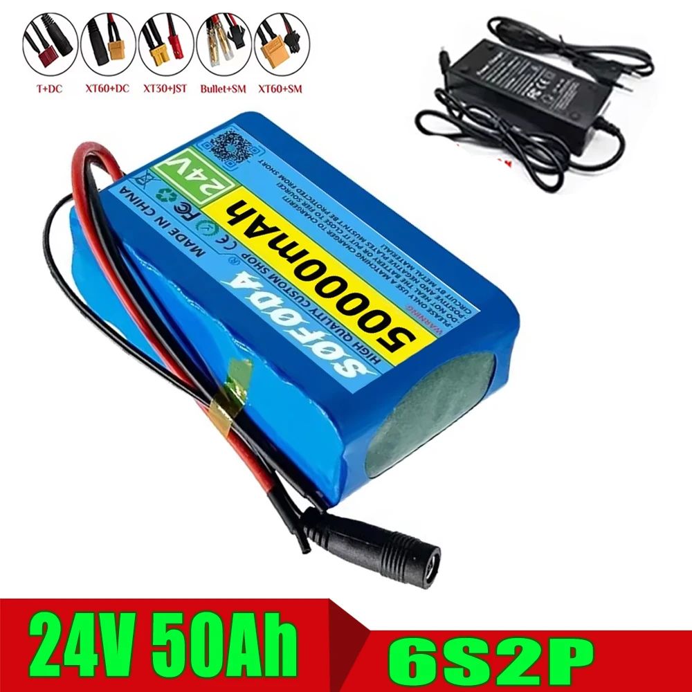Long Lasting 25.2V 50Ah 6S2P Li-ion Battery Rechargeable Power for Hoverboard Scooter Daily Riding Replacement Accessories