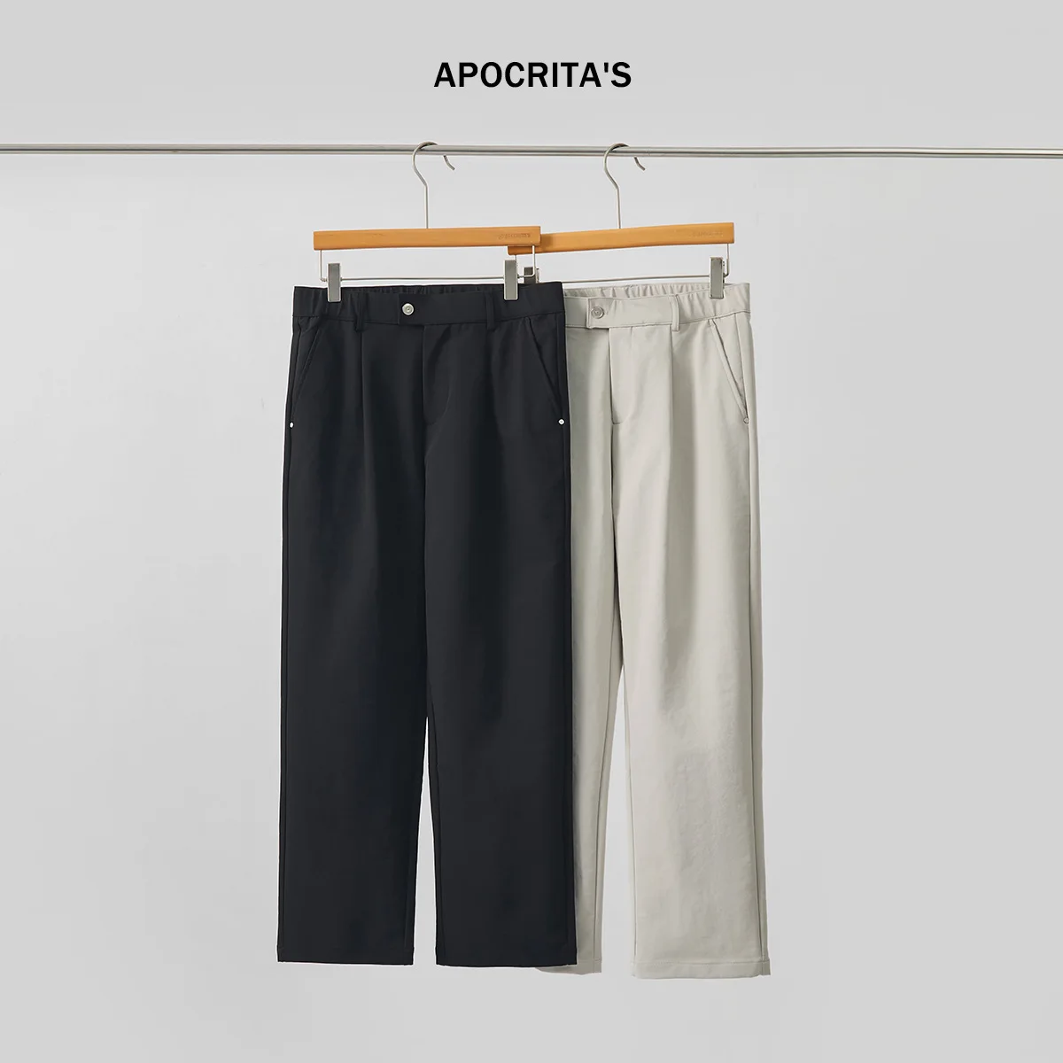 

Мужские повседневные брюки свободного прямого кроя Busin, осенние модные текстурированные брюки премиум-класса, универсальные длинные брюки