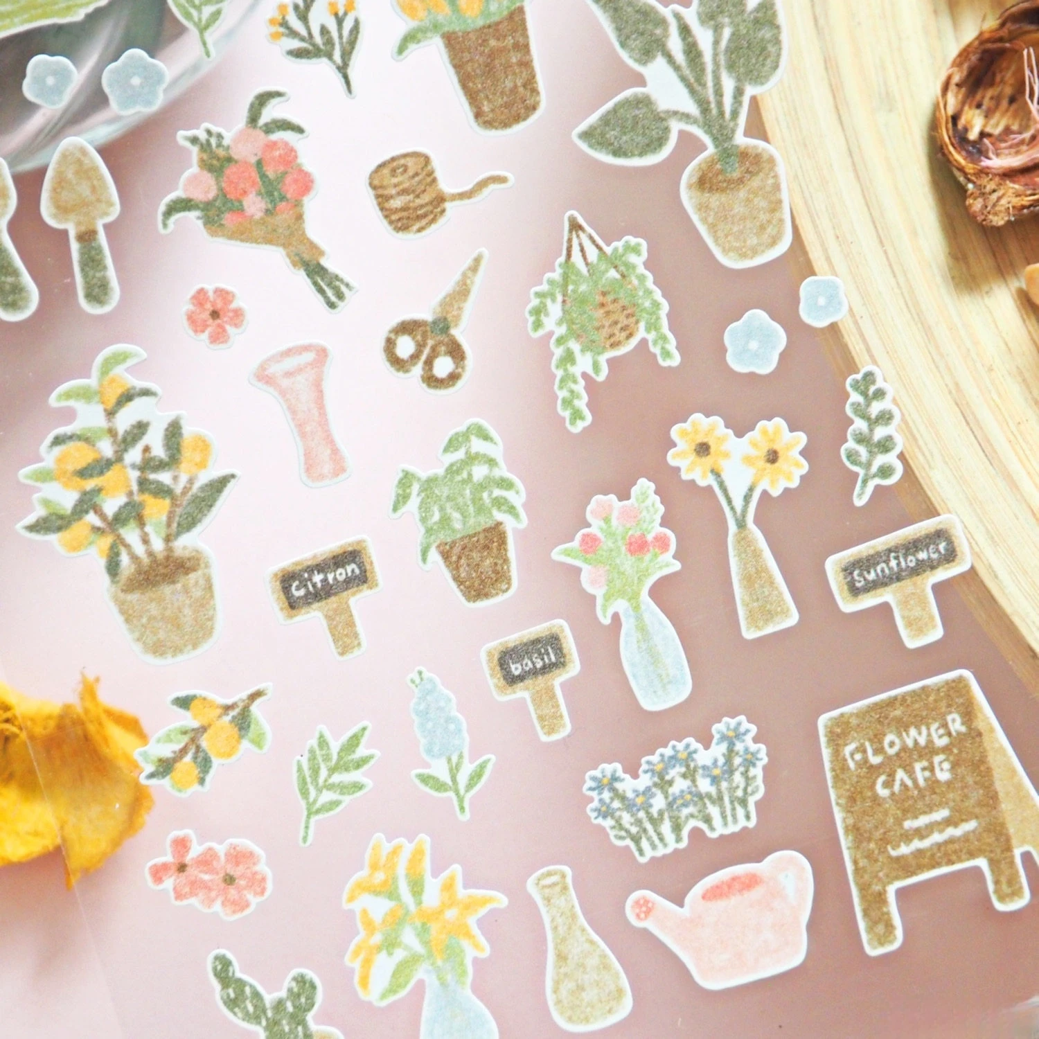 Sudé-pegatinas de papel de ramo de flores frescas de marca de importación coreana, álbum de recortes, diario de bricolaje, papelería, pegatina
