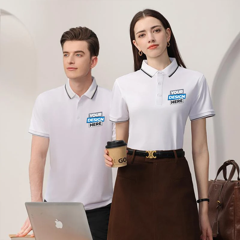 Angepasst LOGO Polo Shirt Männer Sommer männer Shorts Hülse Kontrast Farbe Polo Business Luxus Männer T Shirt Drucken LOGO LS-2411