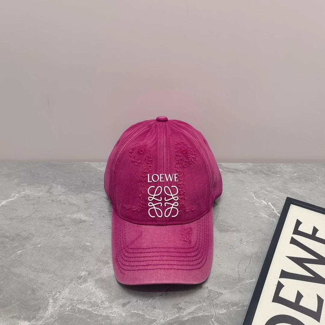 NEW Loewe Blush Pink Logo Baseball Cap Loewe X On Logo Baseball Cap - Pink | Editorialist main image 4