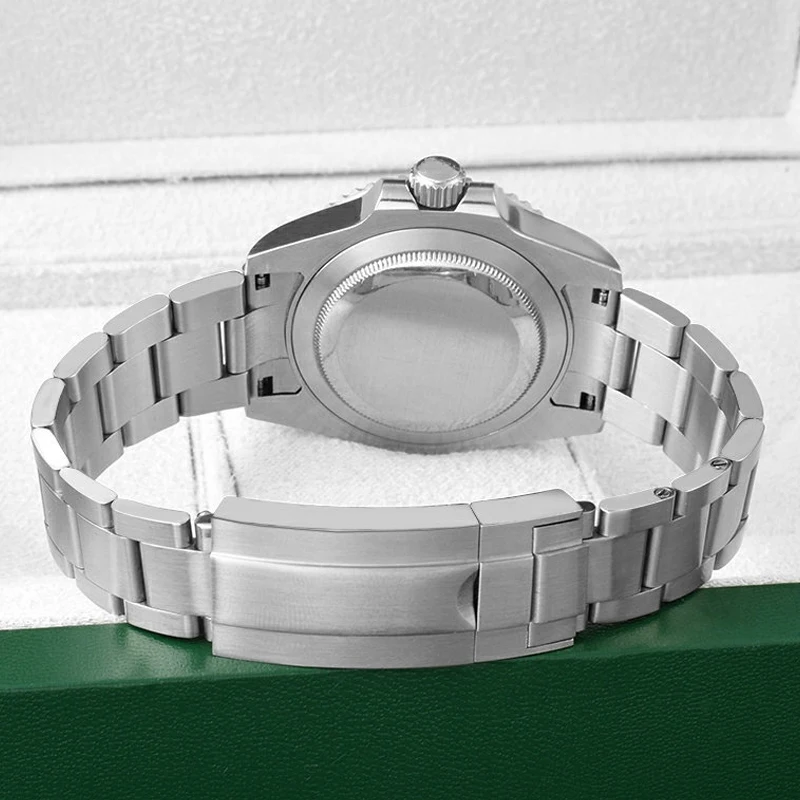 20mm Width 904L Solid Stainless Steel Watch Band Brushed Polished Oyster Bracelet Folding Buckle Glide Lock Clasp FOR RELOX SUB image 3