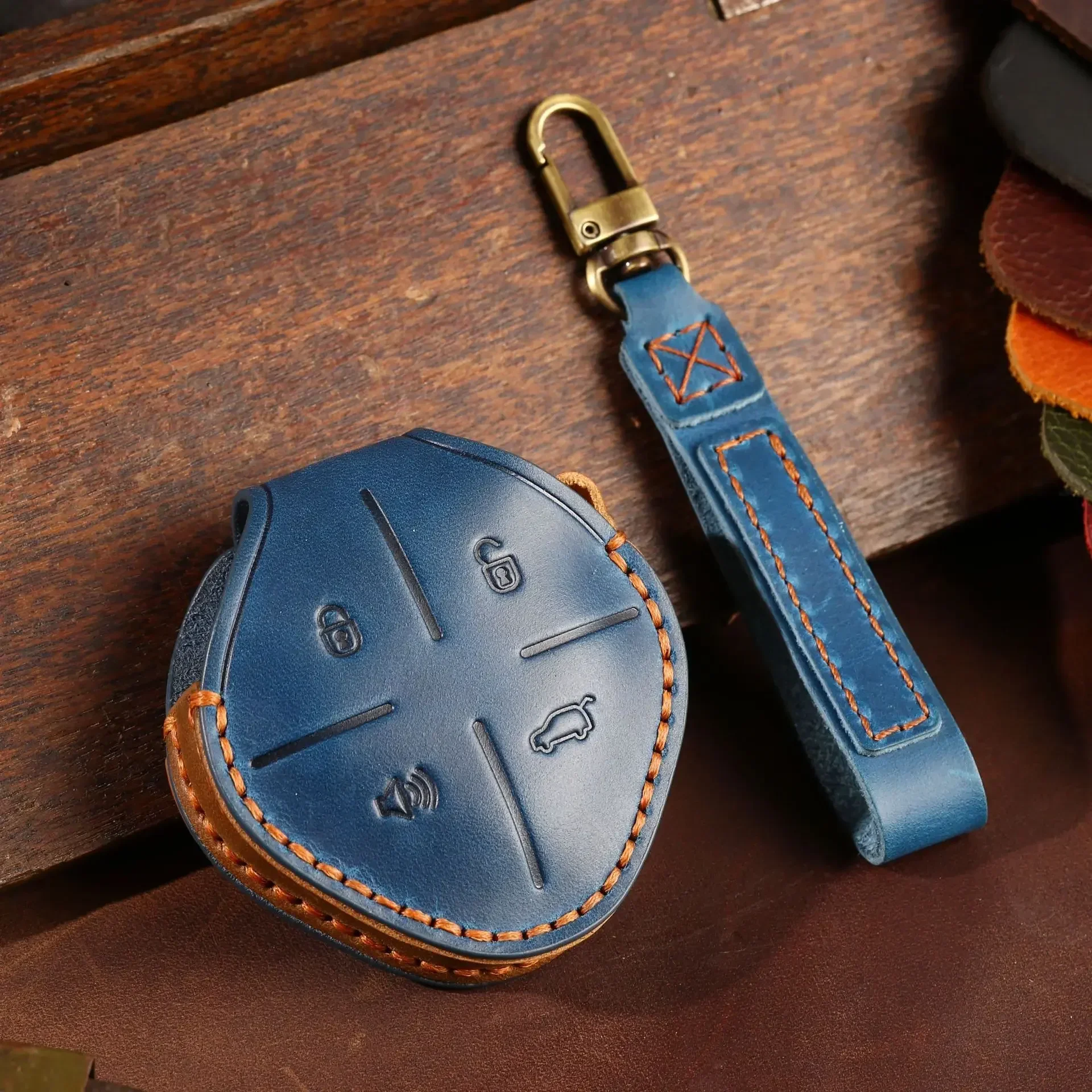 

Leather Car Key Case Cover For Chery Jetour Dashing IDM I-DM X-1 Plus DCT 2023 2024 Accessories