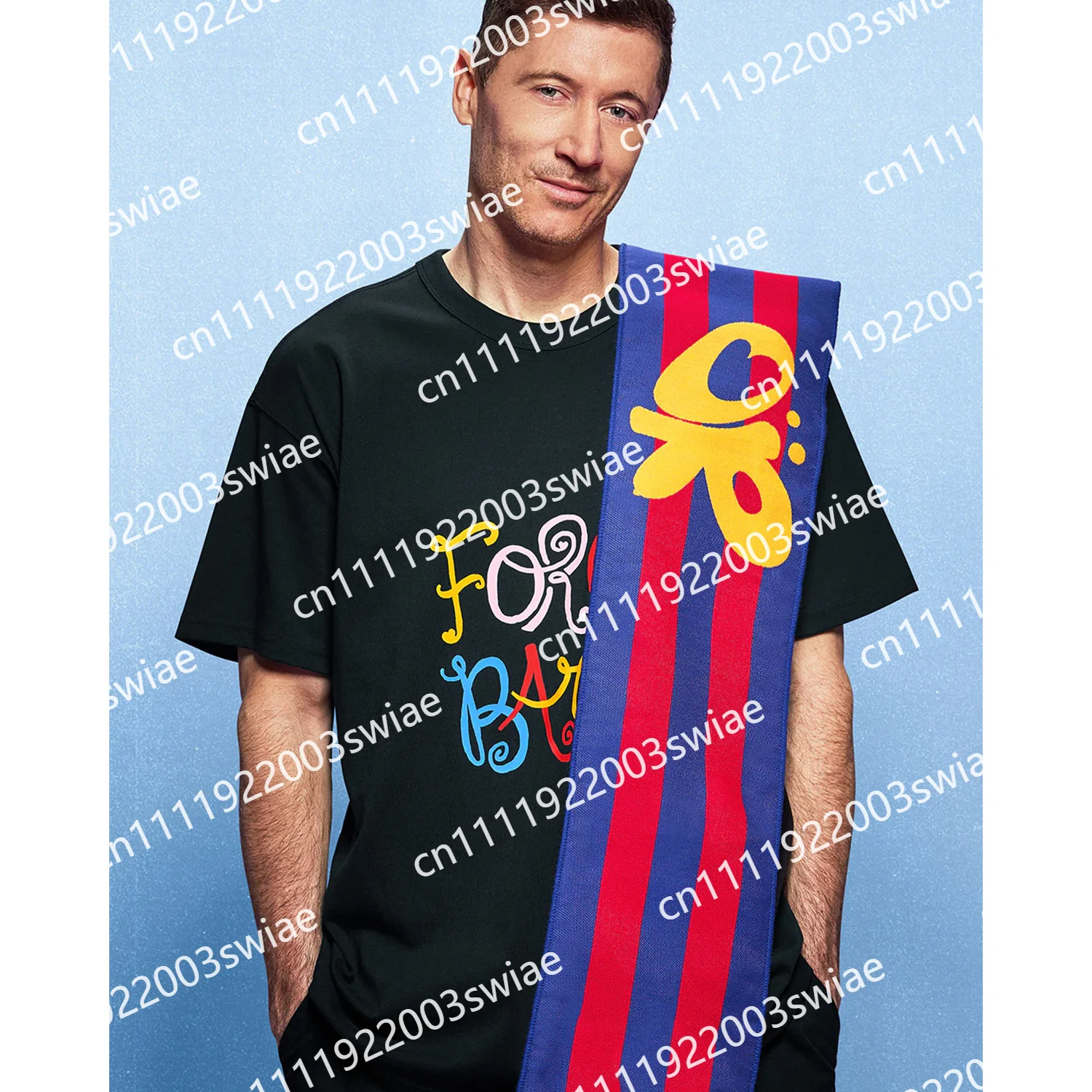 Bufanda de Fútbol Unisex Rodrigo 23, Nueva Colección Invierno 2026, Azul y Roja a Rayas, para Aficionados al Fútbol, Regalo para Fanáticos, Ropa Urbana