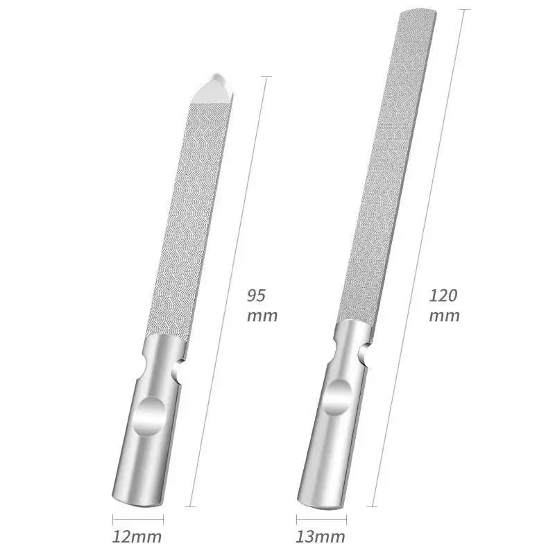 

High-Quality Double Sided Nail Files Stainless Steel Manicure Pedicure Grooming For Professional Finger Toe Nail Care Tools