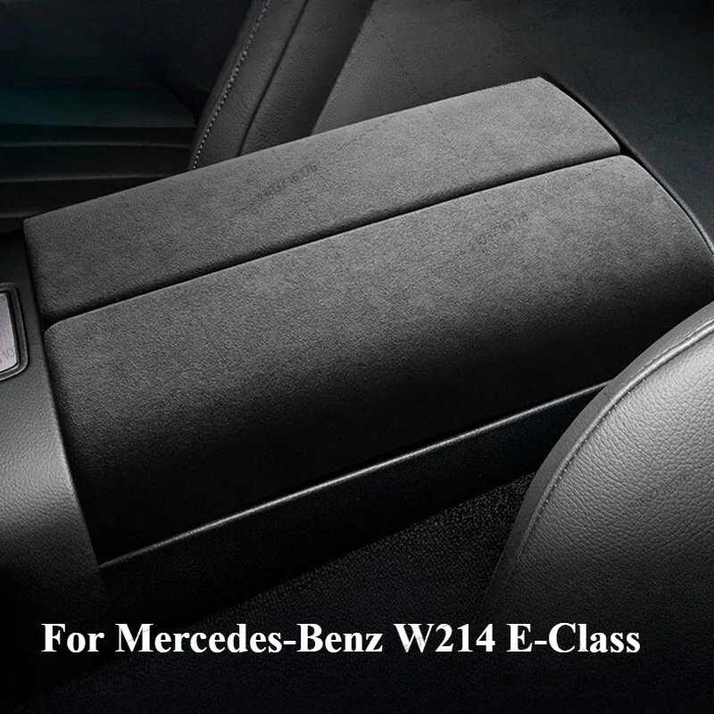 For Mercedes-Benz New 2024-2026 W214 E-Class E260 E300L Central Armrest Cover Flip Fur Panel Interior Modification Accessories