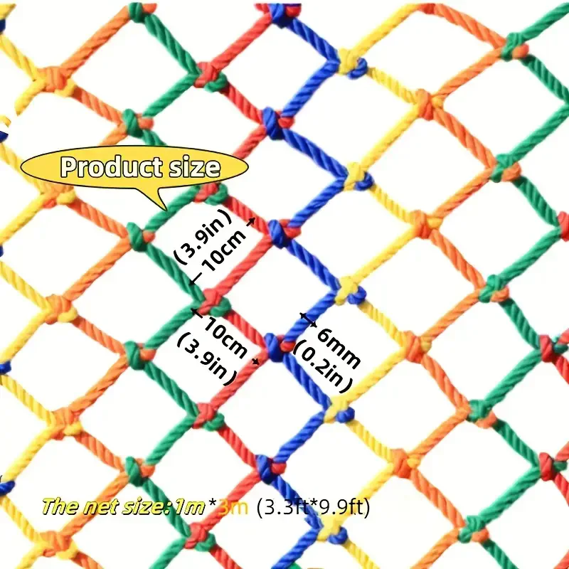 Colorful Nylon Mesh Child Safety Net Anti Falling Net Balcony Window Staircase Deck Football Field Fence Protection Child Cat Do
