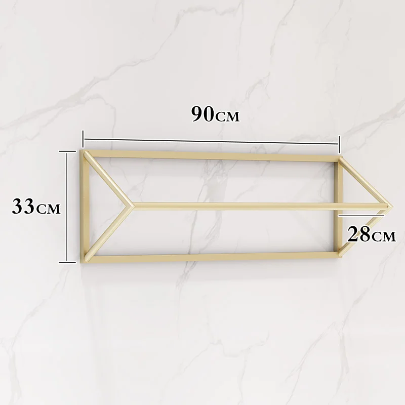 Gold Clothing Shop Display Rack, móveis de interior, design personalizado