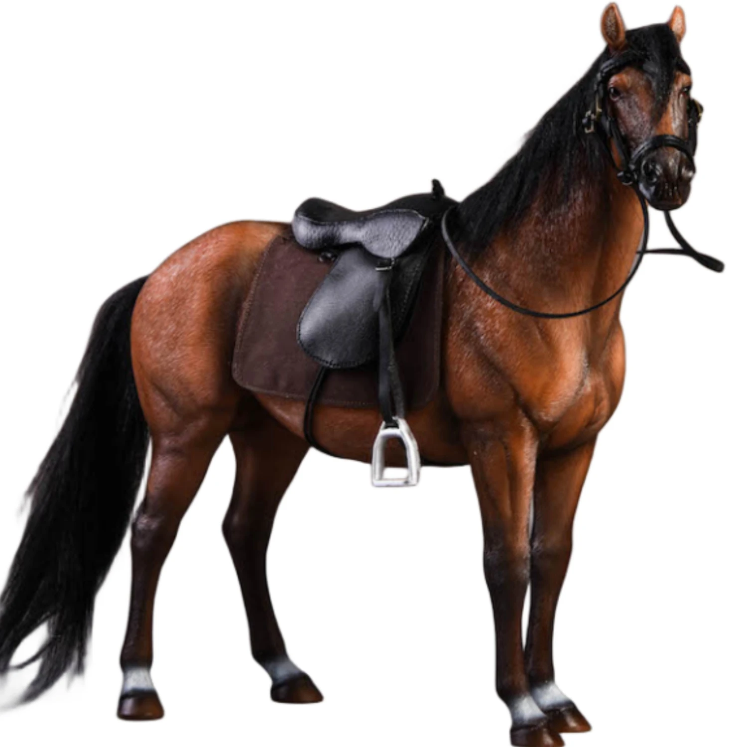 

HiPlay JXK Horse Warmblood Horse Expertly Hand-Painted Lifelike Safe Resin 1:12 Animal Figurine
