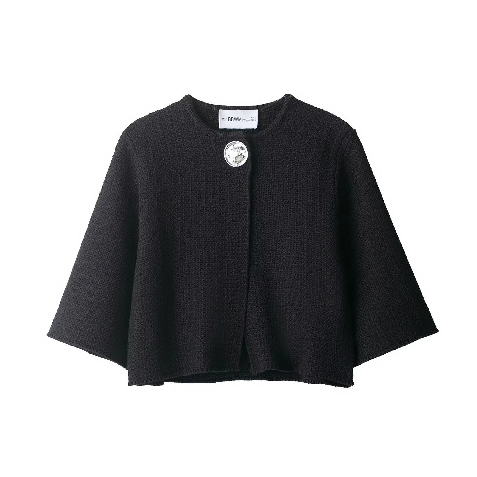 

Women's Loose Casual Knitted Jacket European American Style Autumn Fashion Simple Button Structure Temperament