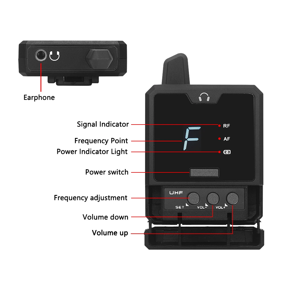 EYK IEM61 przenośny monitor douszny System bezprzewodowy akumulator UHF IEM do nagrywania w studiu transmisji na zewnątrz małe koncerty