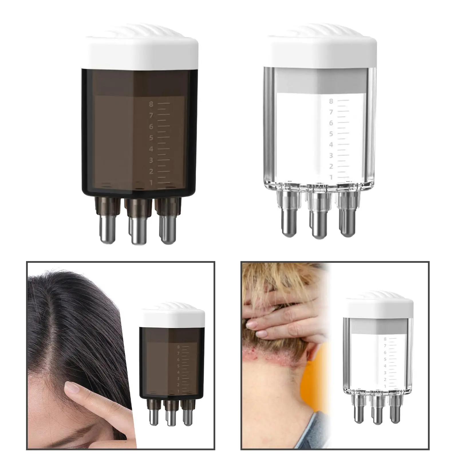 جهاز صانعة فروة الرأس المحمول للرجال ، فرشاة الرأس السائلة ، مريحة للمنزل والسفر