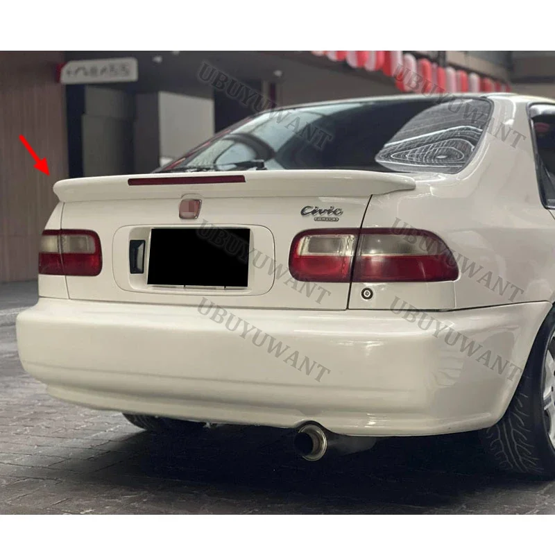 For Honda Civic 1992-1995 EG 2-door/4-door High-Kick Rear Deck Spoiler Lid Tail Fin Carbon Fiber