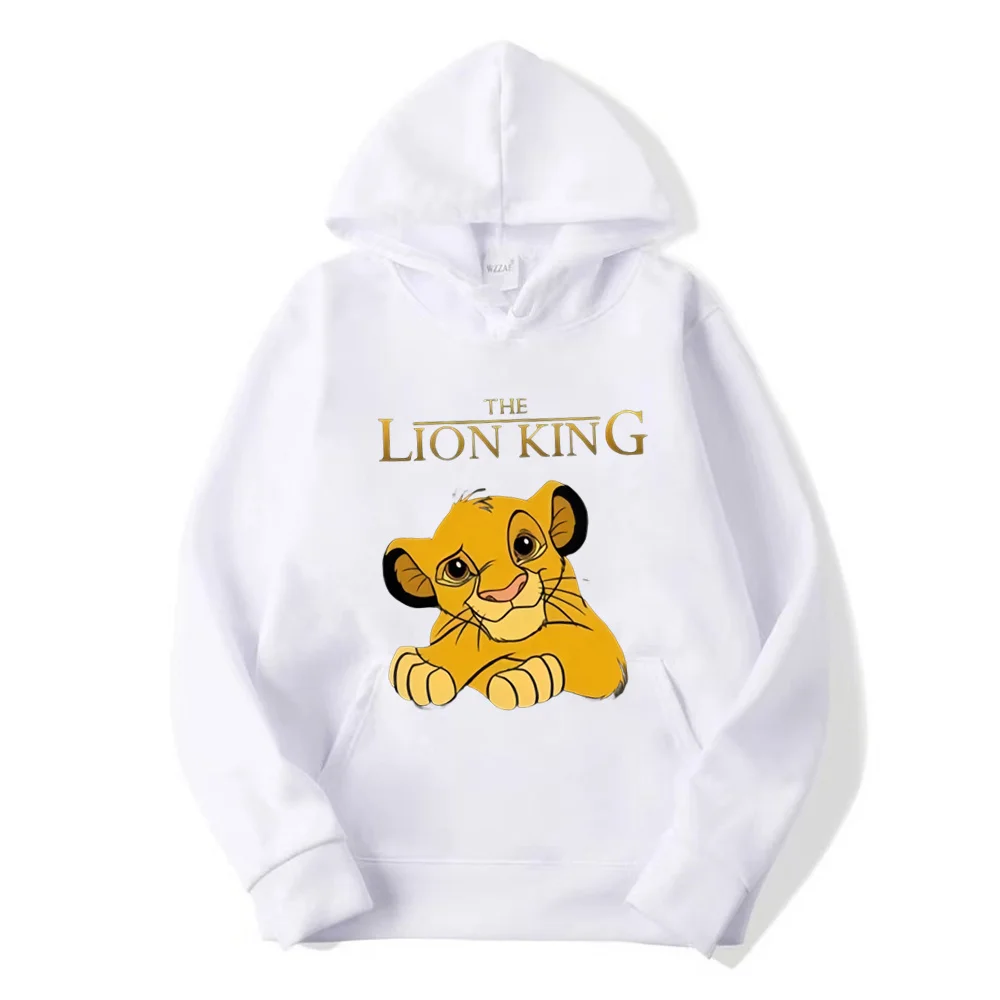 2024 New Disney The Lion King Women\'s Hoodies Tops Cartoon Fashion Sweatshirt Female Kawaii Clothes Autumn Streetwear Pullover