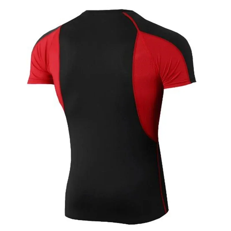 تي شيرت de sport à manches courtes pour homme، vêtement de course، اللياقة البدنية، الضغط، Rashgard