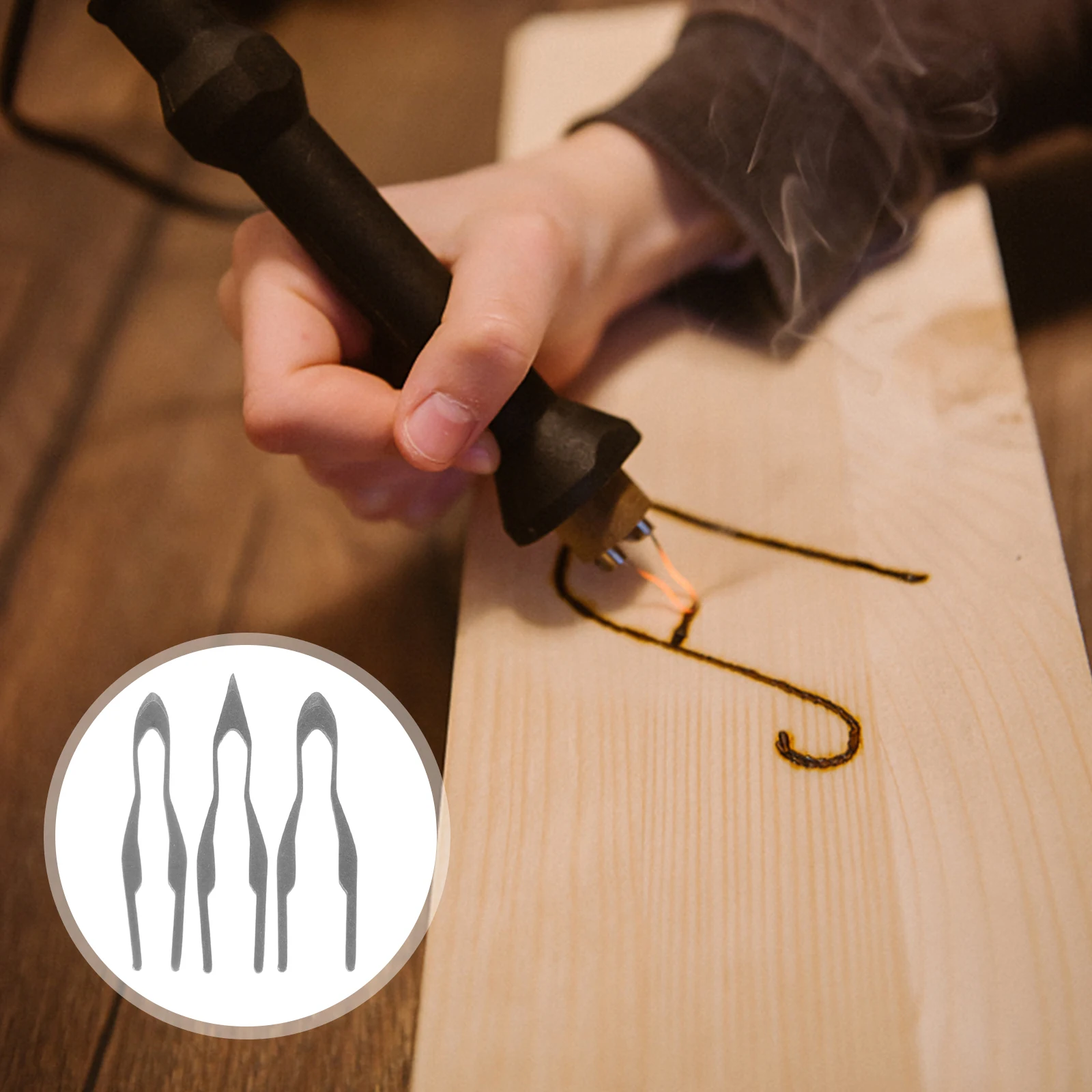 3 قطعة حرق الخشب بيروغرافيا سلك المناقير مجموعة Diy بها بنفسك الخشب نحت المدمجة استبدال نصائح عدة سلك التسخين نصائح أدوات النجارة