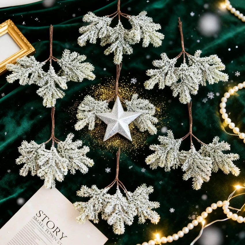 

Artificial Plants Golden Fake Branchs With Frost Christmas Tree Accessory Home Vase Fillers Wedding Decor Scrapbook Centrepieces