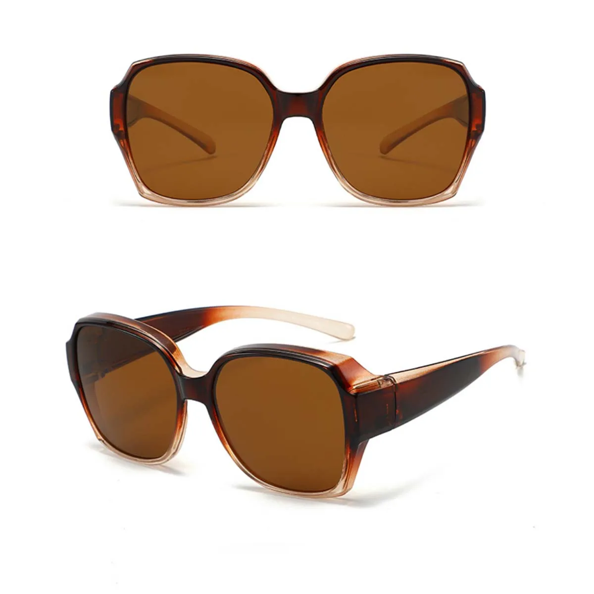 Überbrille Sonnenbrille UV400 Übergroße Sonnenbrille für Damen und Herren Quadratisch T01 – Detail 9