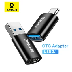 Baseus USB 3.1 OTG 어댑터 C타입 to USB-A USBC C타입 암 컨버터 맥북 샤오미 화웨이 삼성용, 10Gbps 데이터 OTG 어댑터