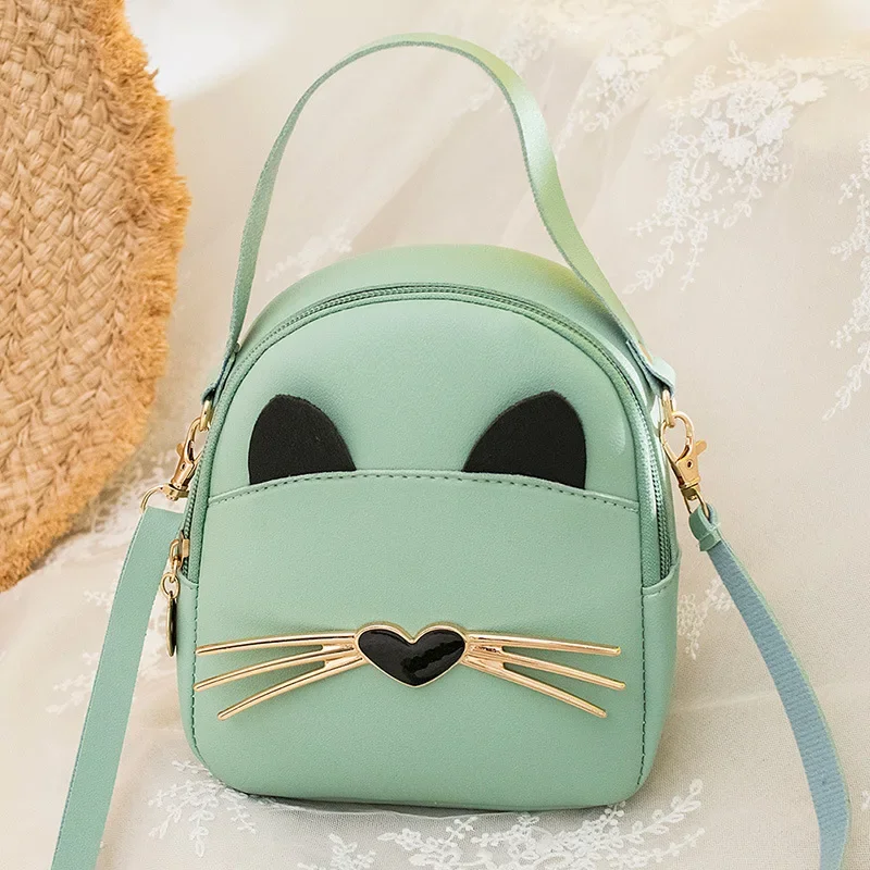 Women Mini Backpack Crossbody Bag Cute School Backpacks for Girls PU Leather Female Simple Card Phone Purse Shoulder Bag