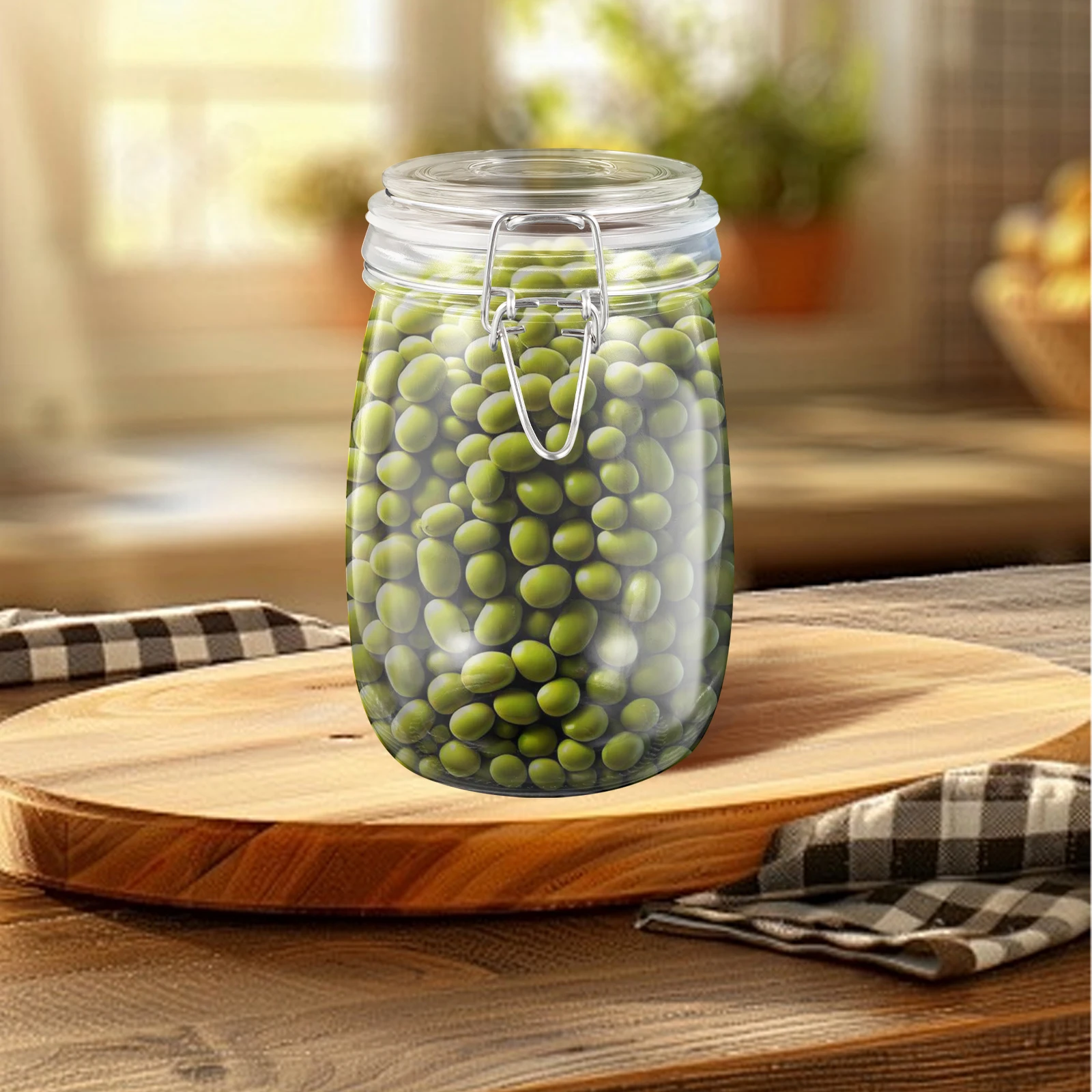 

Large Capacity Glass Storage Bottle Safe Sealed Container Waterproof Perfect for Grains Dry Food Cereal Beans Nuts Flour