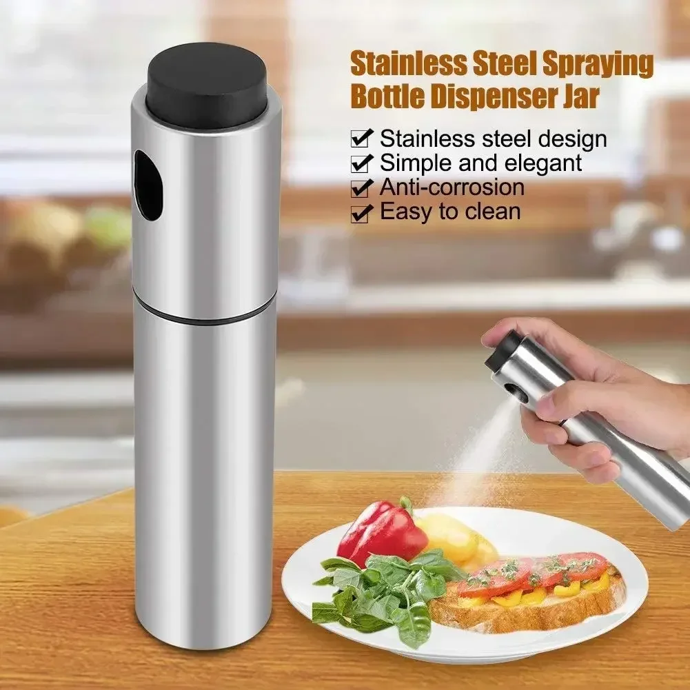 100ML BBQ Baking Olive Oil Spray Bottle 304 Stainless Steel Spray Bottle Vinegar Spray Bottles Sprayer Seasoning Bottle Kitche