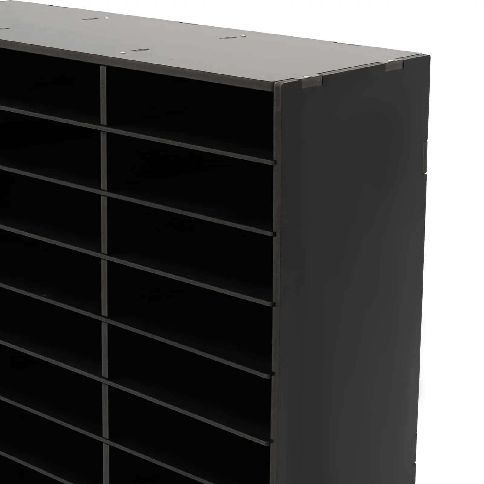 Mail Sorter Organizer, 24 Compartments Black Literature Organizer, Student Mailbox for Classroom, Desktop Paper Bill Organizer F