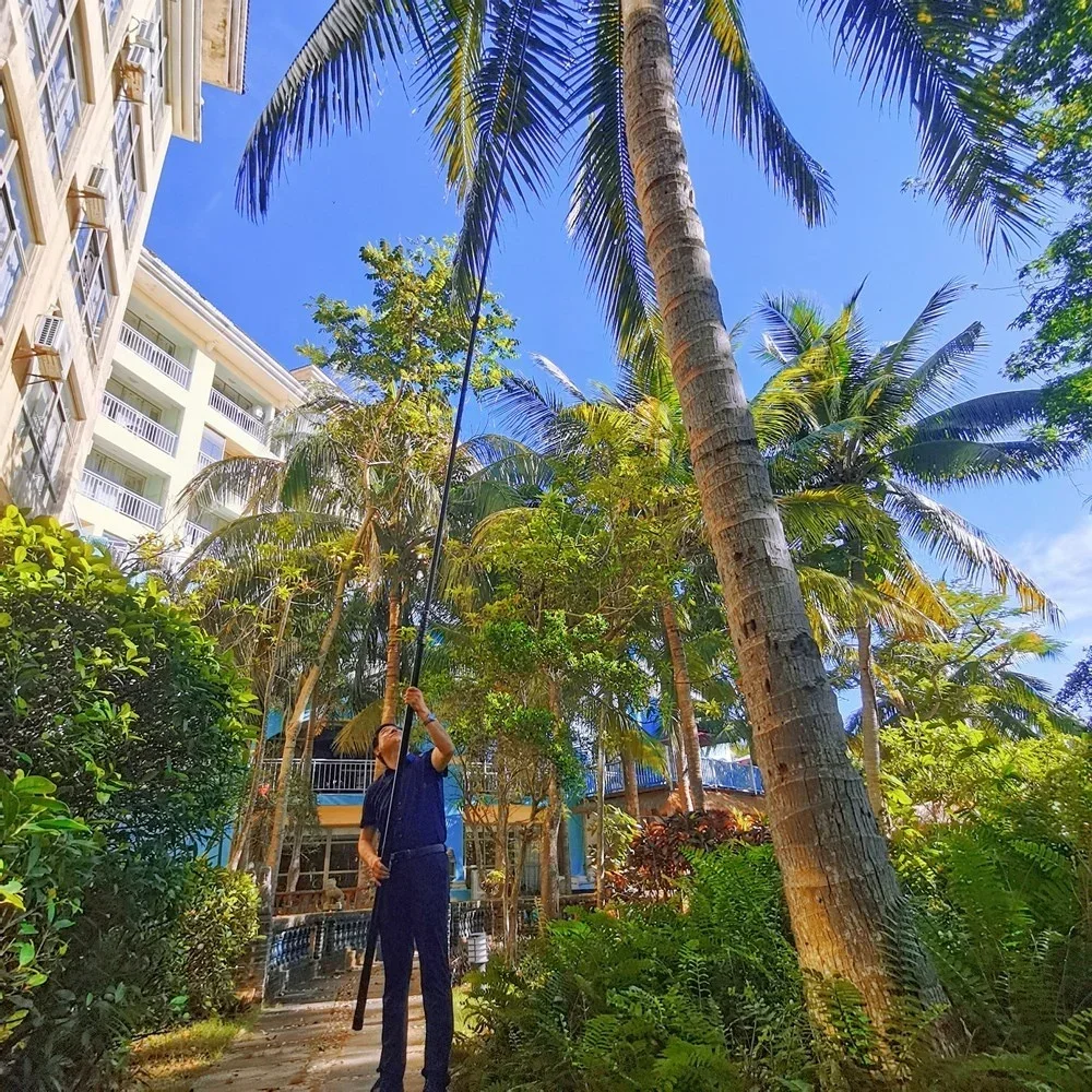 مخزنة 14.5 متر ألياف الكربون أدوات نتف الفاكهة القطب لجوز الهند أريكا الفلفل حصاد أدوات زراعية شحن سريع حار #6