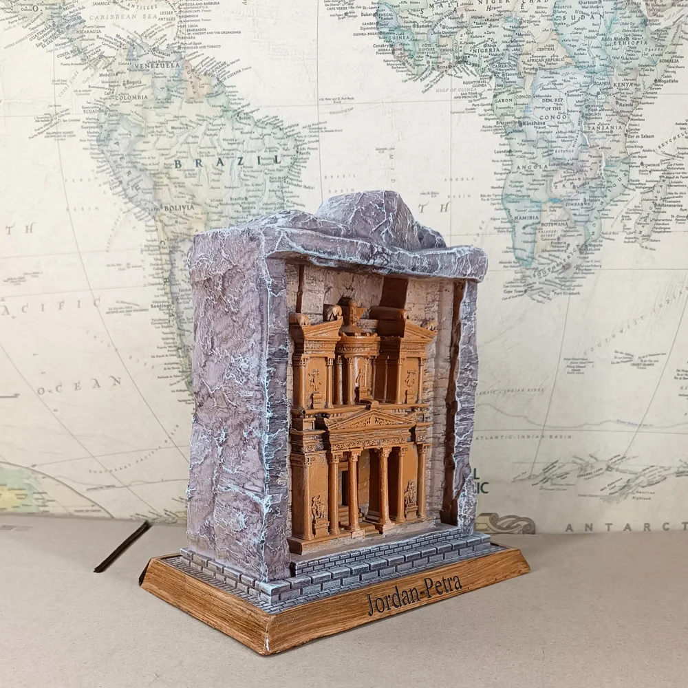 Creative World Famous Building Hashemite Kingdom of Jordan Petra Ancient City Living Room Bookcase Decoration Crafts Gift