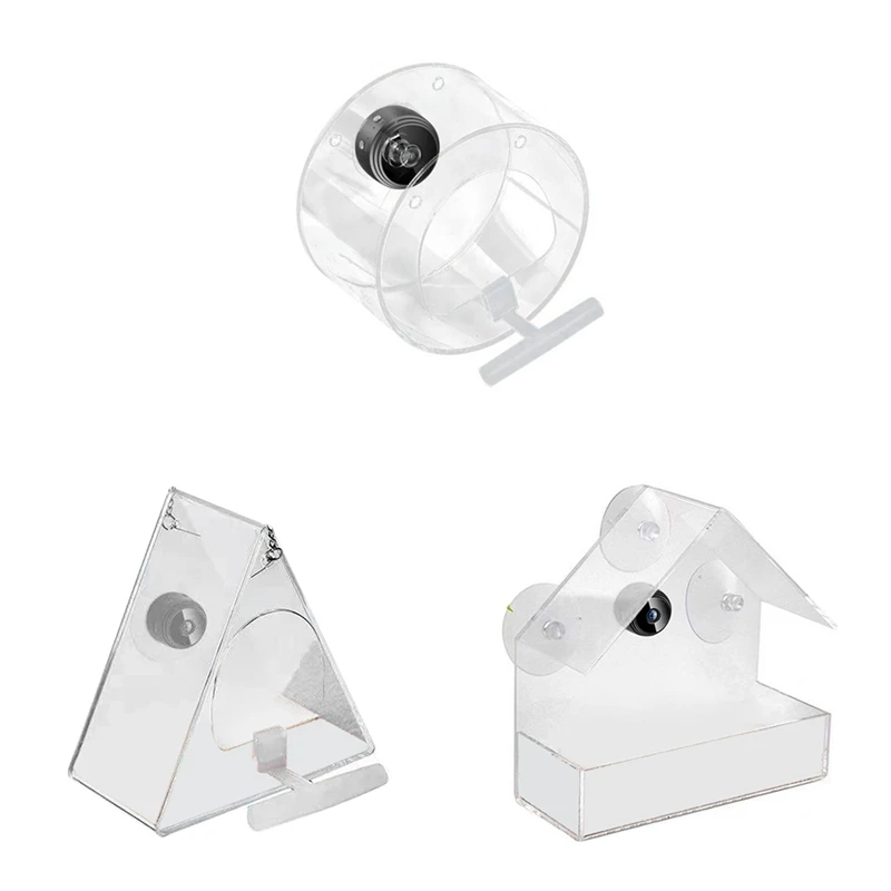 Bird Feeder With Camera , Bird Watching Camera Plastic For Outdoor Bird Watching & Capture Photos