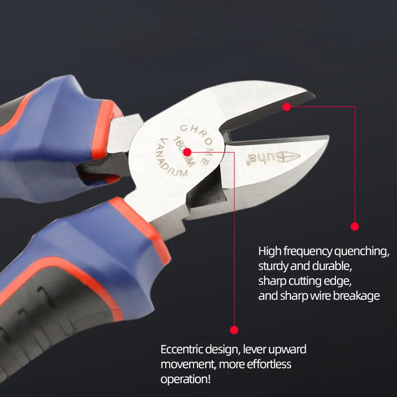 SUHA 6inch CRV Industrial Wire Cutter Pincer Pliers Multi Functional Chromium Vanadium Steel Water