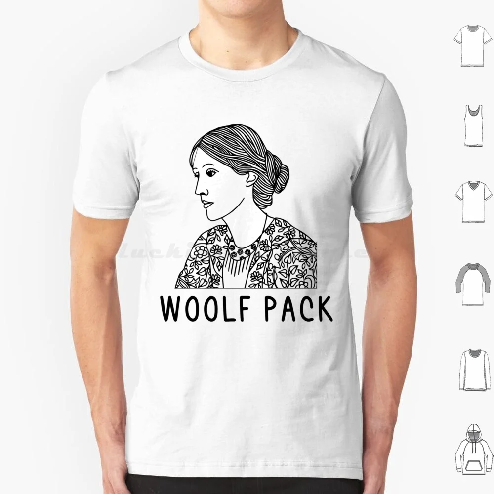 Virginia Woolf-Paquete De Lobo Camiseta Clásica T Shirt Big Size 100% Cotton Virginia Woolf Literature Woolf Feminism Writer