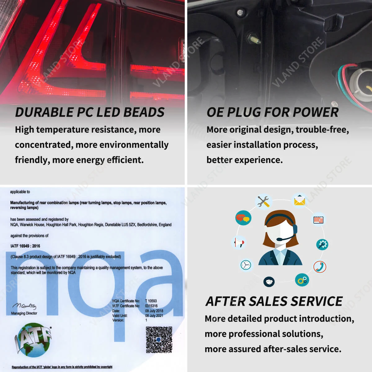Vland 06-13 IS250 IS350 2. Generation (XE20) LED-Rückleuchten mit gelbem Blinker – Stilvolles Upgrade für verbesserte Sichtbarkeit – Detail 8