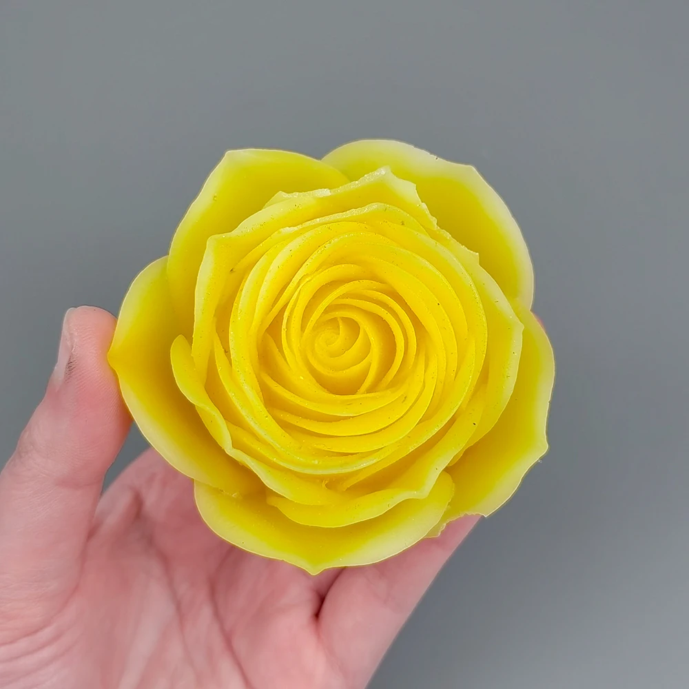 rose flower fondant cake decoration DIY baking tool 3d flower handcrafted candle soap silicone tool HC0300