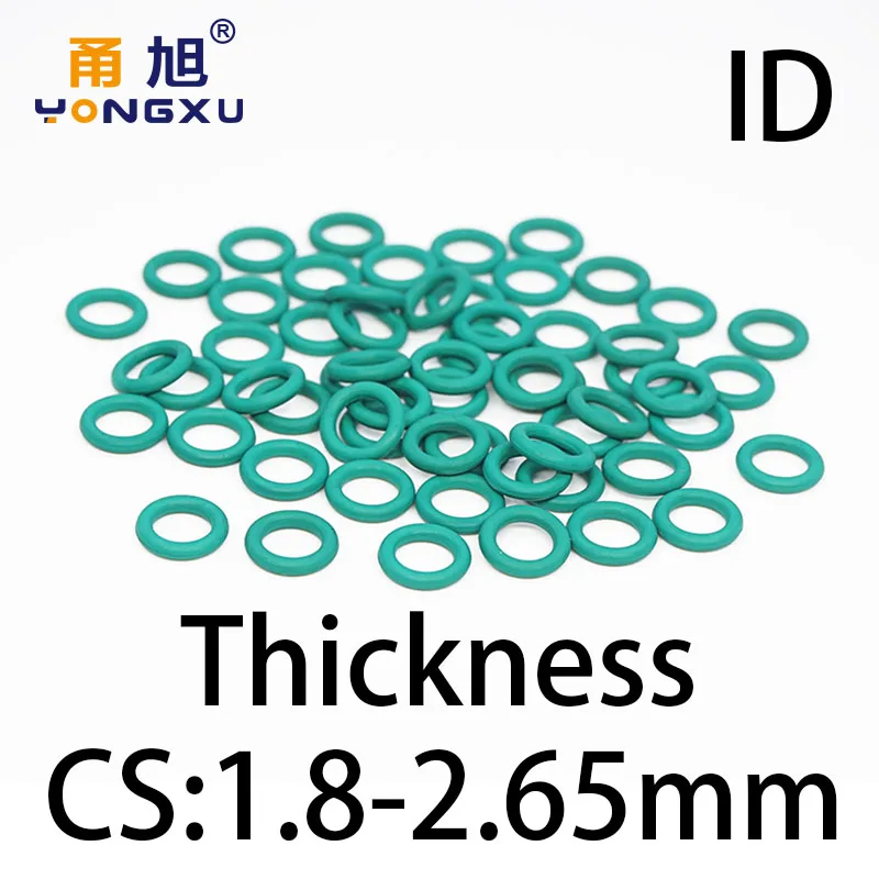 O-ring thickness 1.8/2.65mm CS fluororubber FKM sealing temperature resistant gasket rubber ring complete in specifications.-.