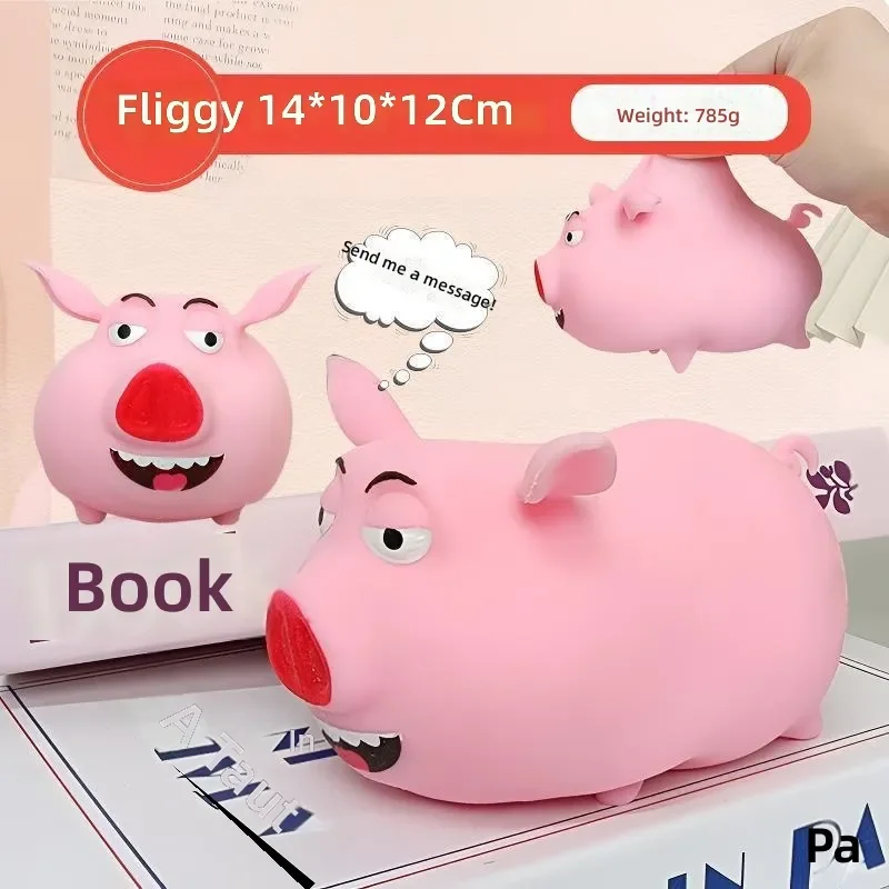 2026 Flying Pig Pinch Music Juguete de Descompresión, Muñeco de Cerdo de Celebridad de Internet de Gran Popularidad, Adorno para Oficina, Juguete Antiestrés