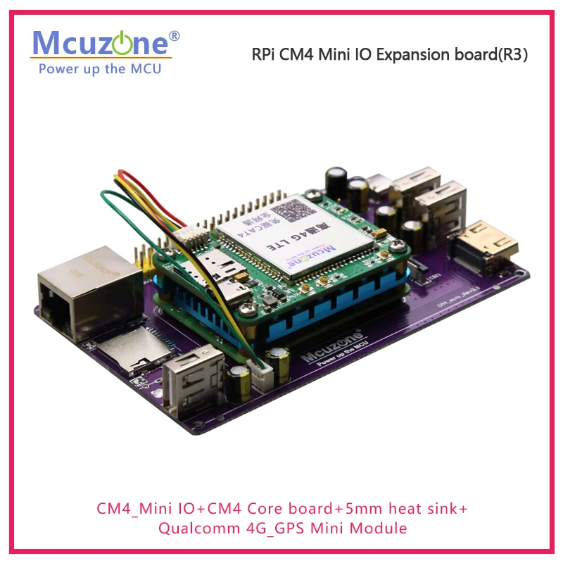 Raspberry Pi CM4 mini IO Board(R3),Raspberry Pi 3 B +, HDMI Giga Ethernet tipo-c USB, dissipatore di calore custodia KALI Ubuntu,Pi OS 4G LTE MINI