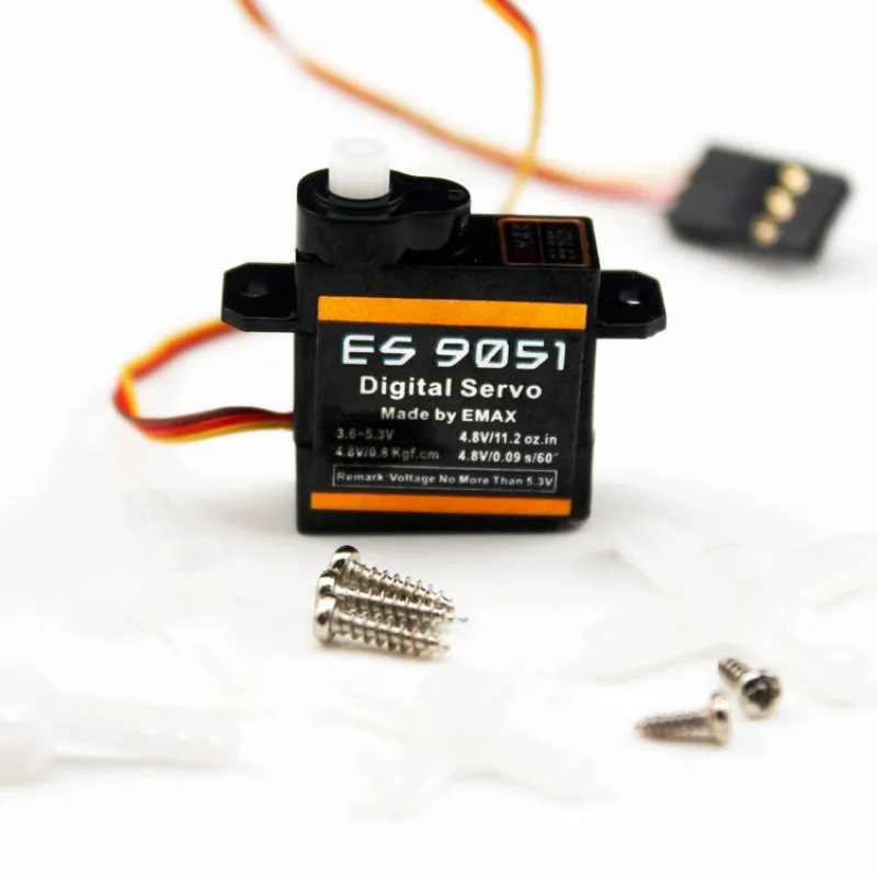 4 pçs emax original servo es9051 micro digital servo 0.8kg torque para 3d f3p rc avião quadcopter