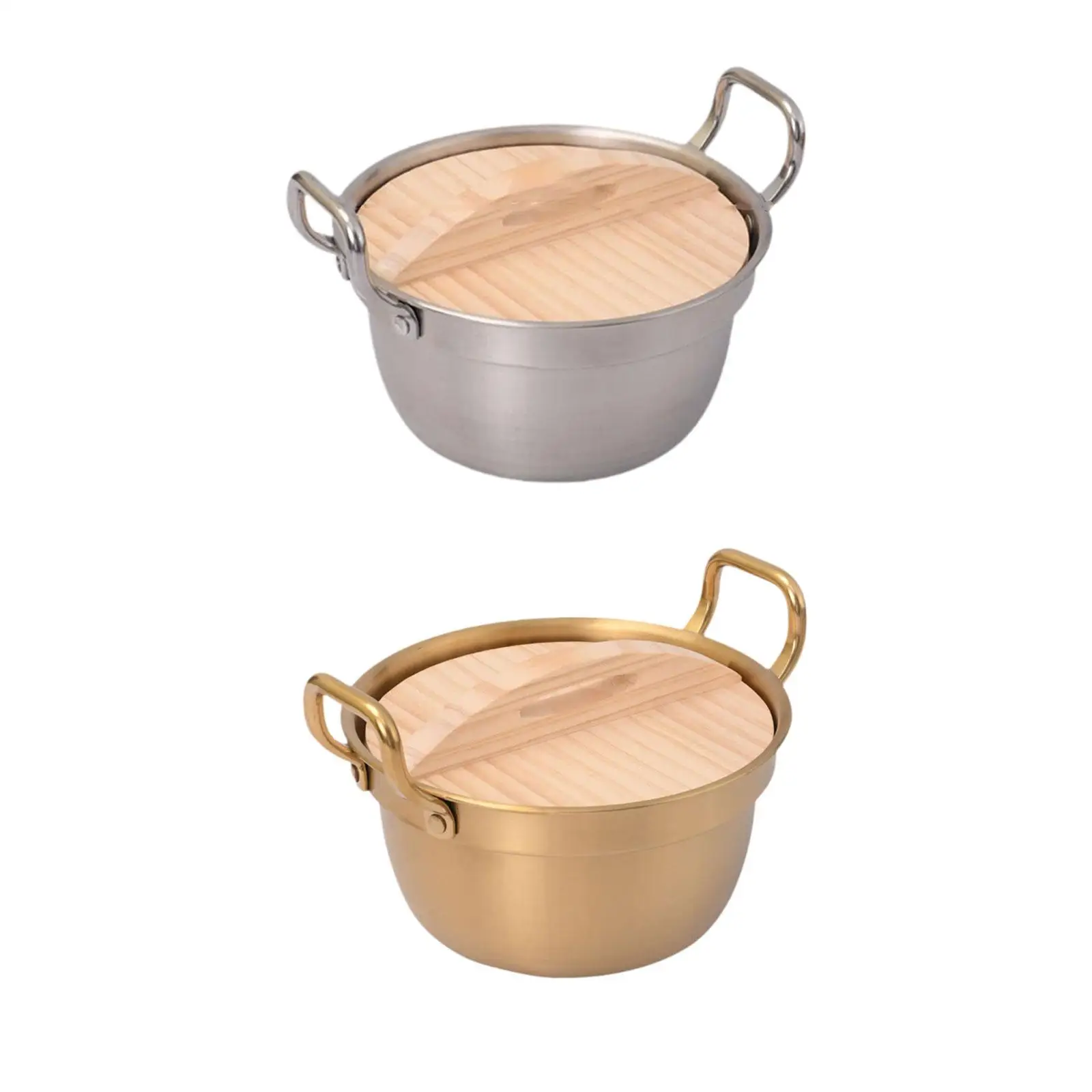 Pote de ramen com alças, 0.8L, leve, fácil de limpar, resistente, resistente à abrasão, resistente à ferrugem, Stewpan, Saucepan para uso doméstico