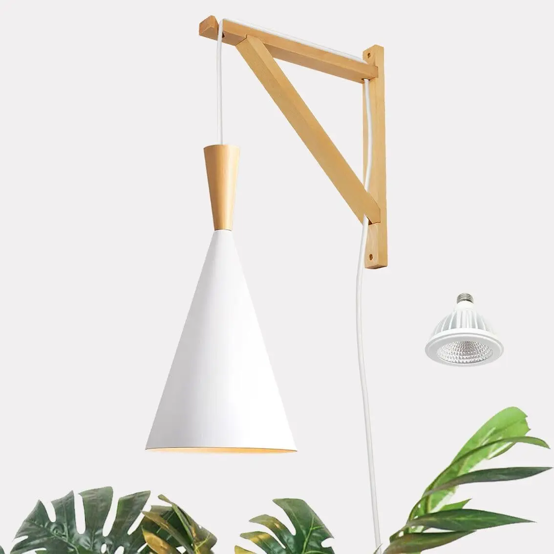 

20W Full Spectrum Hanging Grow Light with 15FT Cord for Indoor Plants, Includes Ceiling & Wall Mounts